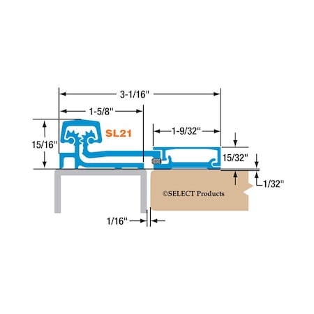 Select Hinges Grade 1 Geared Continuous Hinge, Full Surface, 83-in, Heavy Duty, Dark Bronze Anodized Aluminum Fnsh SL21 BR HD 83